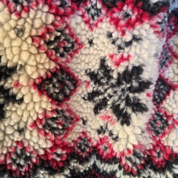 Vintage LL Bean Snowflake Aztec Half Zip Fleece Sweater. Made In USA, Size XL? - Picture 7 of 7